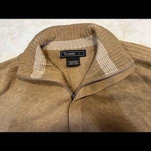 Slightly used Lacoste sweater in khaki color